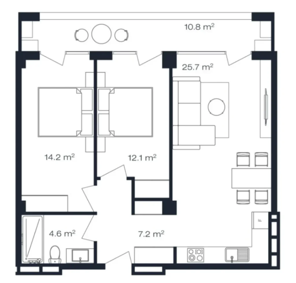 Stilvolle 1-Zimmer-Wohnung im Herzen von Wacke, 46,4 m² in