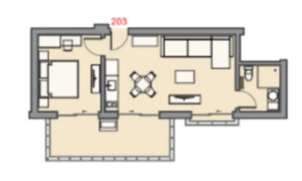 Компактная студия у моря 34.8 м² в
