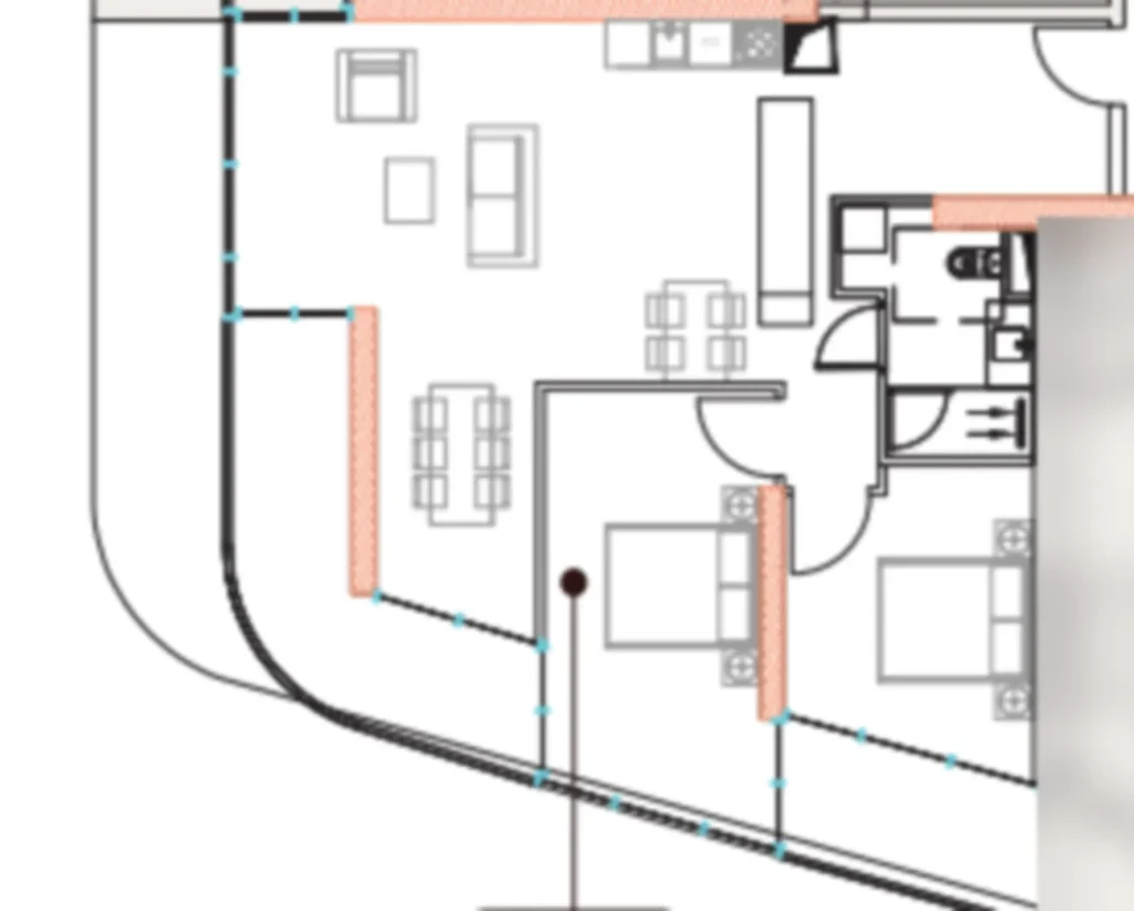 Un appartement confortable de deux pièces avec vue, d'une superficie de 102,85 m², situé à