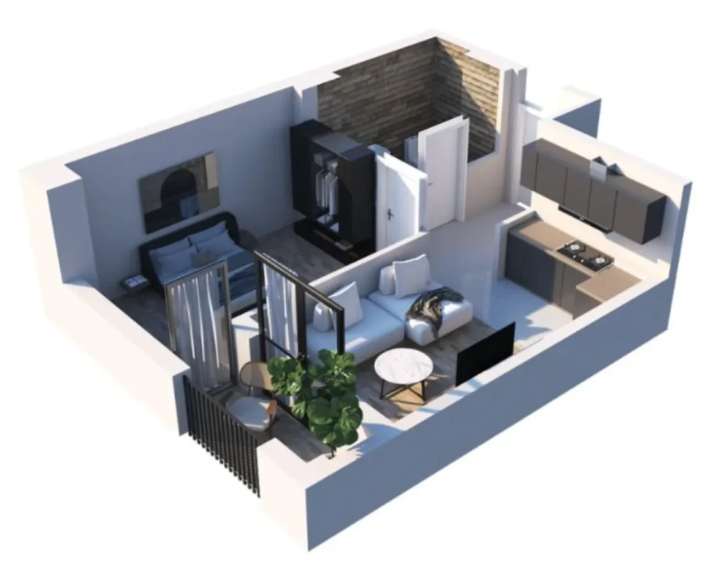Un estudio sencillo con grandes posibilidades, de 40,2 m², en