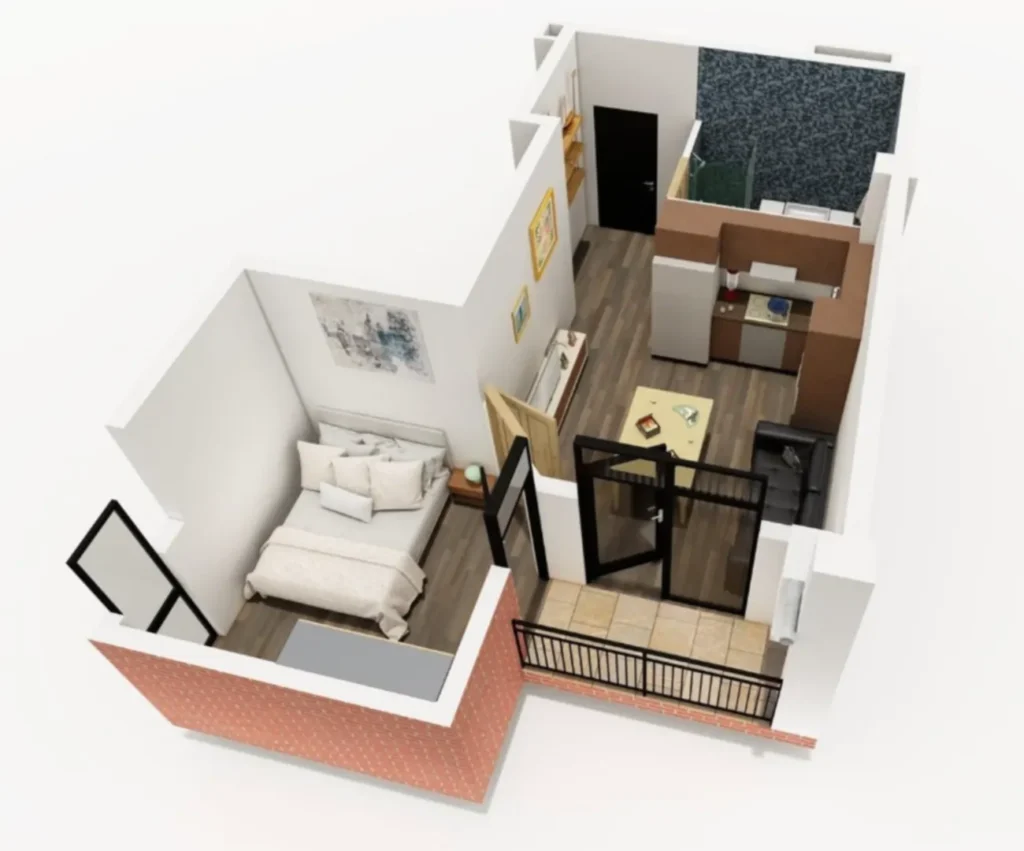 Kompaktowe mieszkanie jednopokojowe o powierzchni 39,52 m² w